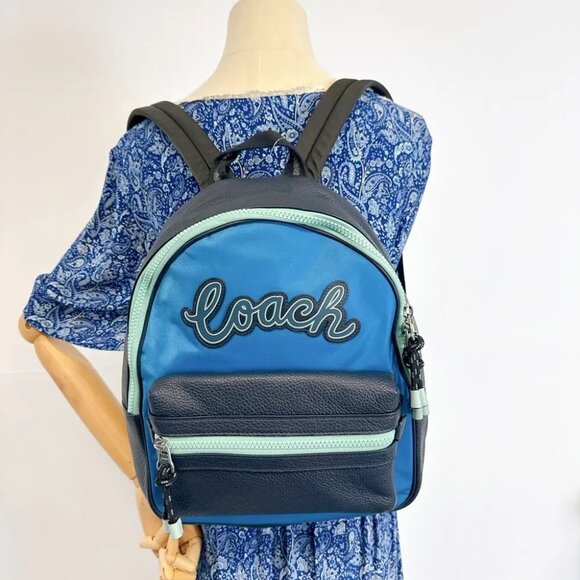 COACH F76647 VALE BACKPACK IN CERULEAN MULTI - Picture 1 of 6